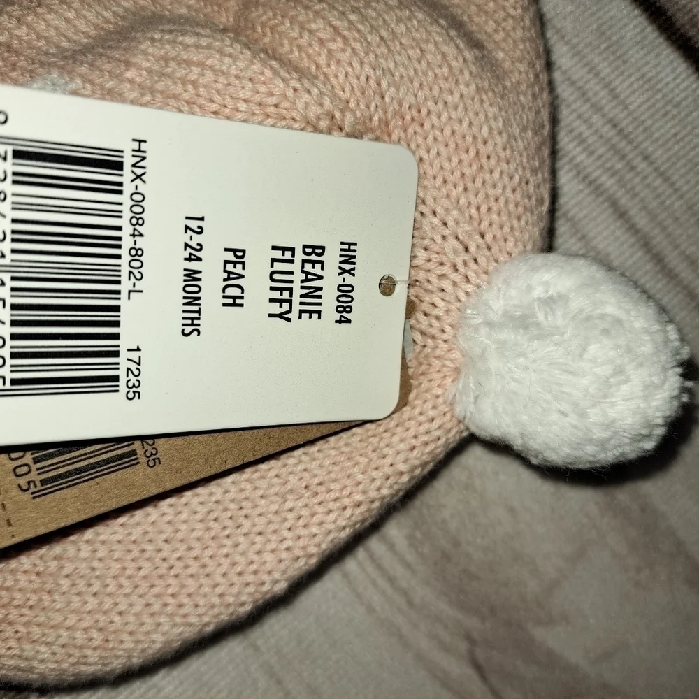 Millymook Baby Beanie 12-24 Months Peach Bunny